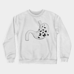 Butterflies in my stomach black Crewneck Sweatshirt